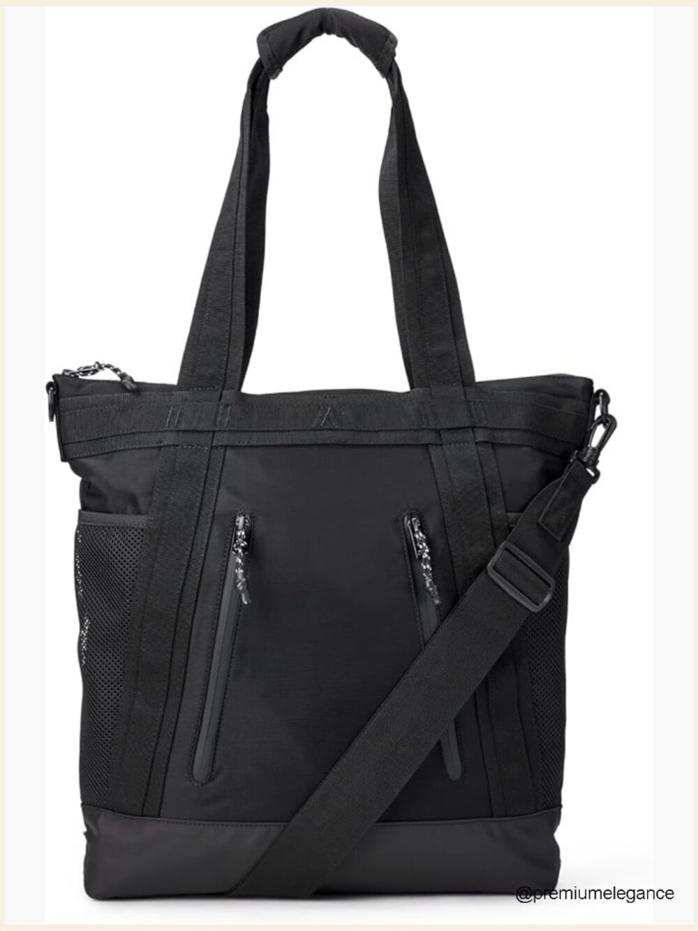 Convertible Nylon Backpack Tote with Adjustable Straps